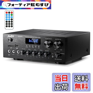 �y���������zMoukey �p���[�A���v �V�X�e�� �}�C�N�~�L�T�[ 220W Bluetooth�Ή� �f���A���`�����l���T�E���h�I�[�f�B�I�X�e���I���V�[�o�[ ���j�^�����O/USB�ASD�AAUX�AMIC IN/�G�R�[�A���W�I�ALCD-�z