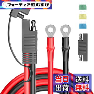 �y���������zCleqee 100cm SAE���烊���O�^�[�~�i�������P�[�u�� �o�b�e���[�[�d�P�[�u�� SAE����O�����O�^�[�~�i���n�[�l�X 10AWG �I�[�g�o�C�o�b�e���[�[�d