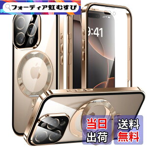 �y���������ziPhone 16 Pro Max �p ���� MagSafe�Ή� �P�[�X �A�C�t�H��16�v���}�b�N�X �A���~�o���p�[ 360°��]�X�^���h Uovon �X�}�z�P�[�X �A�C�z��16�v���}�b�N�X �S�ʕی� �J�o�[ �J���������Y��