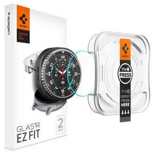 �y���������zSpigen Galaxy Watch8 Classic �K���X�t�B���� �P�[�X�Ή� �\��t���L�b�g�t�� 9H�����K���X �i�m�R�[�e�B���O 2���� AGL09877