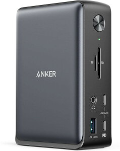 yzAnker PowerExpand 13-in-1 USB-C Dock hbLOXe[V 85Wo 4KΉ HDMI|[g 1Gbps C[Tlbg|[g 3.5mm I[fBIWbN USB-A USB-C|[g microSDSDJ[h Xbg