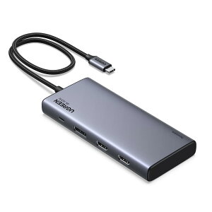 �y���������zUGREEN Revodok USB-C �n�u �h�b�L���O�X�e�[�V���� 3��ʏo�� HDMI *2 +DP �ő�4K@60Hz �o�� 10GbpsUSB C& A �����f�[�^�]���|�[�g PD3.0 100W�}���[�d�Ή� �m�[�gPC/�^�u���b�g/�X�}�z�Ή� MacBook/iM