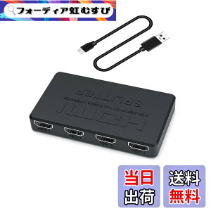 �y���������zHDMI���z�� 1����4�o�� �����o�� HDMI �X�v���b�^�[ �n�u 4��� ���� �I�[�f�B�I���� �����ؑ� 4K 3D 1080p �����o�� �~���[���[�h �ڑ��ȒP PS5|Xbox|fire tv stick|HDTV|DVD|PC�ȂǕ��L���Ή� US