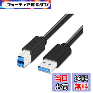 �y���������zUSB 3.0 �P�[�u�� �v�����^�[�P�[�u�� 1.8m �^�C�vA�I�X �^�C�vB�I�X 5Gbps �����]�� ������� �X�L���i�[/�T�[�o�[/�O�t��HDD/�O�t��SDD/�v�����^�[�ȂǑΉ� �u���b�N