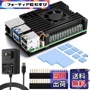 �y���������zSmraza Raspberry Pi 5 �A���~�P�[�X �����P�[�X+�q�[�g�V���N+��p�t�@�� �p�b�V�u��p 5v5a PD 27W USB-C (Type C�j�d���t�� (���Y�p�C5�{�̊܂݂܂���j