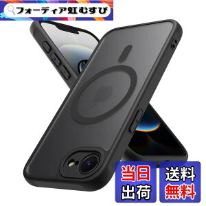 �y���������zPinLiSheng iPhone 17e/16e �P�[�X ������ �}�b�g�� MagSafe�Ή� �ČRMIL�K�i �ϏՌ� ���΂݂Ȃ� �X�g���b�v�z�[���t�� �}�O�Z�[�t�Ή� ���C�A���X�[�d�Ή�(�u���b�N, iPhone 16e/17e)
