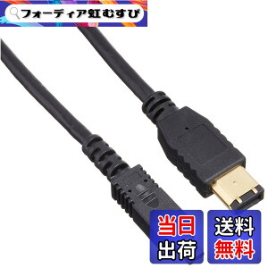 �y���������z�G���R�� IEEE1394 FireWire400(i.LINK�EDV)�P�[�u�� 6pin-4pin 1.0m �u���b�N IE-461BK