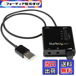 �y���������zStarTech.com USB - DAC�w�b�h�z���A���v S/PDIF�Ή� 96kHz/24bit 2x 3.5mm�~�j�W���b�N 1x 3.5mm�g�X�����N�ی^�R�l�N�^ ICUSBAUDIO2D