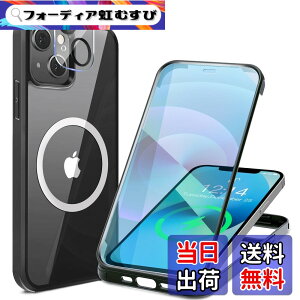 �y���������zHAUTRKBG iPhone 13 Mini �p �P�[�X �N���A ���ʋ����K���X 360°�S�ʕی� [MagSafe�Ή�] [�J�����t�C������] [�s�q�^�b�`] �}�O�Z�[�t ���C�����X�[�d�Ή� �ČRMIL�K�i�擾 �ϏՌ� �A�C�t
