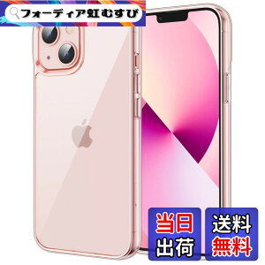 �y���������zJETech iPhone13 mini �ی�P�[�X(5.4�C���`��p) ���΂݂Ȃ� �Ռ��z�� �o���p�[�J�o�[ �����h�~ �N���A�o�b�N (�s���N)
