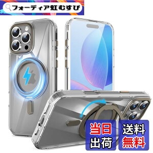 �y���������zQUEASON�yiPhone 16ProMax �p MagSafe�Ή� �P�[�X�z360°��]�X�^���h ���C�����X�[�d�Ή� ��phone16promax �p �P�[�X �����O�t�� �ČRMIL�K�i iphone16�v���}�b�N�X �p �X�}�z�P�[�X �������� ��