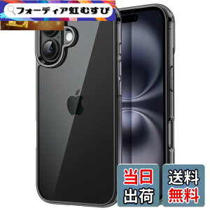 �y���������zJETech iPhone 16 Plus�p �P�[�X ���΂ݖh�~ (�u���b�N)