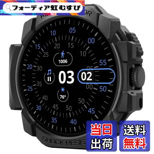 �y���������zSpigen Google Pixel Watch 3 45mm �P�[�X ���� �Ռ� �z�� �^�t�l�X�f�U�C�� ���菝 �h�~ �ϏՌ� �ی�J�o�[ ���M�b�h�E�A�[�}�[ ACS07597 (�}�b�g�E�u���b�N)