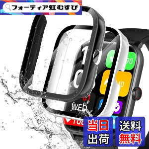 �y���������zredmi watch6 �P�[�X �F�F�u���b�N+�z���C�g�A�T�C�Y�FVialove KW105-G01(�u���b�N+�z���C�g)