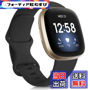 �y���������z[Vanua] for Fitbit Versa3 �o���h/Fitbit Sense �o���h �����x���g �\�t�g�V���R���o���h �X�|�[�c�o���h Fitbit Versa3 �����X�g���b�v (Large, �u���b�N) �F�F�u���b�N�A�T�C�Y�FL