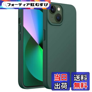 �y���������zJETech iPhone13 mini �V���R���P�[�X(5.4�C���`��p) �V���L�[�\�t�g�^�b�`�t���{�f�B�ی�P�[�X �}�C�N���t�@�C�o�[���C�j���O�t���ϏՌ��J�o�[ �F�F�~�b�h�i�C�g�O���[���A�T�C