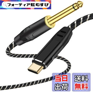 �y���������zUSB Type-C�M�^�[�P�[�u���A2M �y��p�^�C�vC - 6.35mm�I�X�ϊ��R�[�h�AiPhone 17/16/15�AiPad Pro�AiPad Air 5/4�AiPad 10�ASams-ung S24/S23/S22�APixel 8/7/6 Pro�AAndroid�X�}�z �F�F�u���b�N�A�T�C�Y�F2M