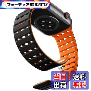 �y���������z[Bandletic] �A�b�v���E�H�b�`�p�� �o���h �}�O�l�b�g - �� ����Ȃ� �X�|�[�c�o���h�ʋC�� �h�� �y�� 2�F�f�U�C�� �����o���h �F�F�u���b�N�I�����W�A�T�C�Y�F44/45/46/49/42mm(Series3)