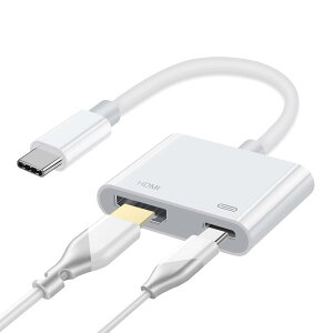 �y���������zUSB C Type C HDMI �ϊ��A�_�v�^ 2024�V�o�� 2in1 hdmi �ϊ� �^�C�vc 4K@60HZ �f���o�� hdmi�|�[�g+100W PD�}���[�d�|�[�ghdmi type-c �ϊ��A�_�v�^�[�Ή�Thunderbolt 4/3 iPhone 15 Pro/iPhone 16/Pro Max/MacBook A