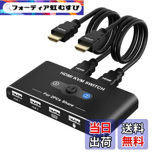 �y���������zKVM�X�C�b�` HDMI 2����1�o�� �p�\�R��2�䃂�j�^�[1��؂�ւ� 1��̃v�����^�[��2��̃p�\�R���Ŏg�p �L�[�{�[�h/�}�E�X/�v�����^�[/���̃f�o�C�X�Ή� USB�X�C�b�`