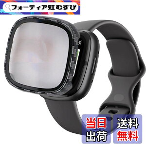�y���������zAIYYXX For Fitbit sense2 /Fitbit versa4 �J�o�[ 3D���p�G�b�W �����^ PC+�K���X�f�� ��̌^ Fitbit sense2 /Fitbit versa4 �P�[�X �Ή� �����[�d�\ �[�d�⏕��t�� �����ߗ� �L�Y�h�~ �w �F�F�J�[