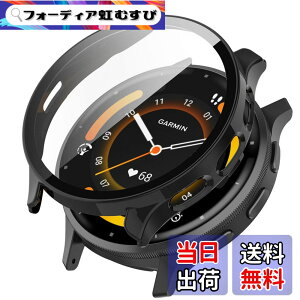 �y���������zKANOYO �Ή�GARMIN Venu 3 �P�[�X �����^ PC+�����K���X ��̌^ �����ȒP �ϏՌ� �S�ʕی� �K�[�~�� Venu 3 �J�o�[ ���h�~ �����ߗ� �w��h�~ venu 3 �p �J�o�[�i�u���b�N�j �F�F�u���b�N