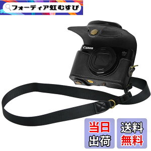 �y���������zCanon PowerShot�p SX720 HS SX730 HS SX740 HS �p BEADY �J�����P�[�X PU ���U�[ PowerShot SX720/SX730/SX740 HS �Ή� �ی�J�o�[ �V�����_�[ �X�g���b�v�t�� �F�F�u���b�N