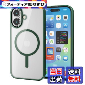 �y���������z�G���R�� iPhone 16 �P�[�X �N���A �}�O�l�b�g MAGKEEP �n�C�u���b�h �t���[���t�� ���C�����X�[�d�Ή� 4�p�G�A�[�N�b�V���� �f�B�[�v�O���[�� PM-A24AMAG03GN �F�F�f�B�[�v�O���[��