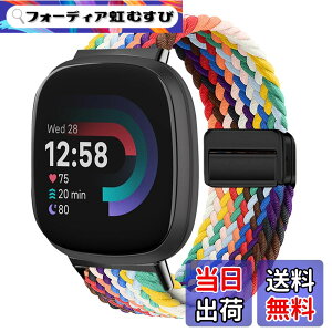 �y���������z[KeeFos] �o���h Fitbit(�t�B�b�g�r�b�g) Versa 4/Versa 3/Sense 2/Sense �Ή� �����o���h �i�C�����f�� ���C�o�b�N�� �}�O�l�b�g���o�b�N�� �ւ��x���g �݊��� �L�k�� �T�C�Y���� �҂݃u���X