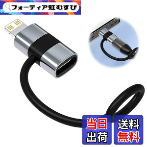 �y���������zlightning usb-c �ϊ��A�_�v�^ typec lightning �ϊ� 2���� ���@��Ή� USB-C����/iPad/iPhone 60W PD�����[�d �M�ی�݌v �[�d&�����\ �ő�480Mbps�]�����x �A���~����➑� �F�F���C�g�j���O