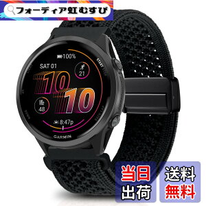 �y���������z[KeeFos] 22mm �o���h Garmin(�K�[�~��) Venu 4 45mm/Venu 3 45mm/2/Forerunner 570 47mm/265/255/Vivoactive 4/Active�Ή� �����o���h �i�C�����f�� ���C�o�b�N�� �}�O�l�b�g���o�b�N�� �ւ��x���g �҂ݕ� 