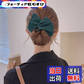 【送料無料】88flix デフトバン お団子ヘアメーカー 緑 リボン デフトバンド ヘアアクセ デフトバンド（グリーン） 色：ブラック、サイズ：ワンサイズ