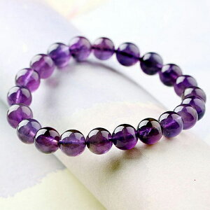 【愛の守護石】アメジストブレスレット10mm 〔 天然石 パワーストーン アクセサリー 〕
