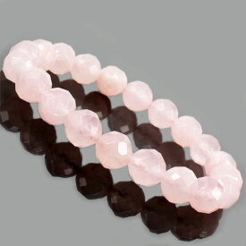 ローズクォーツ64面カットAAブレスレット4mm　〔 天然石 パワーストーン アクセサリー 〕