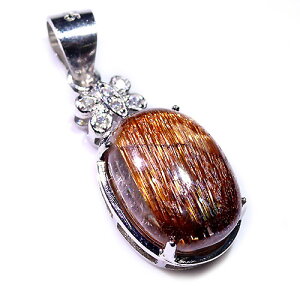 kJ348-3li sv925 uY`NH[cLbcAC y_ggbv Bronze Rutilated Quartz