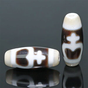 〔Z66-4〕【 天珠】約28x12mm 宝瓶天珠 守り 開運 風水 【ランダム発送】