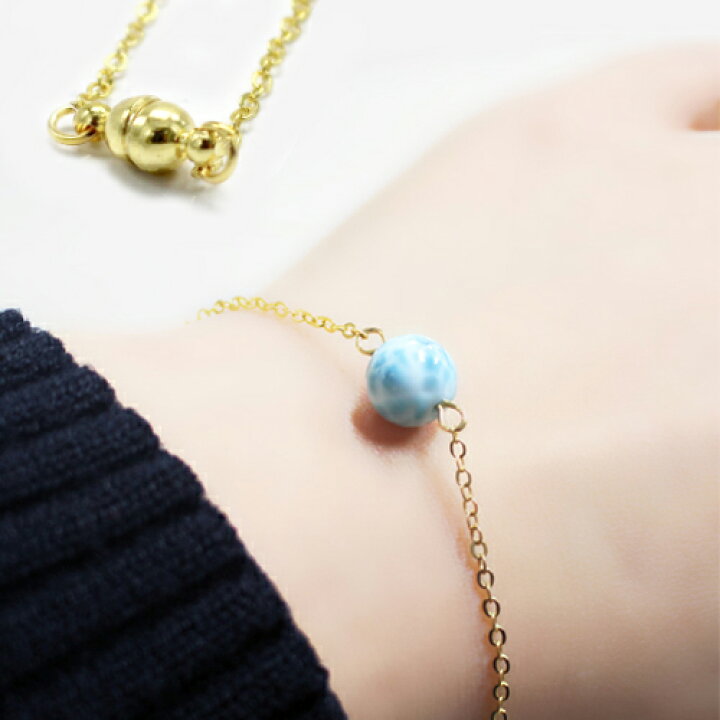 楽天市場】高品質 ラリマーの一粒ブレスレット〔 天然石  