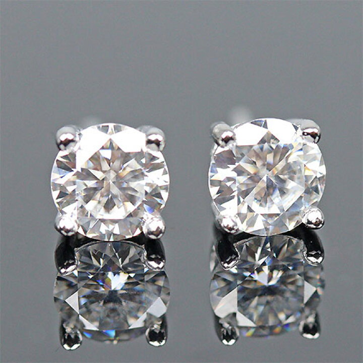楽天市場】〔p55〕モアサナイト sv925 ピアス moissanite【ランダム  