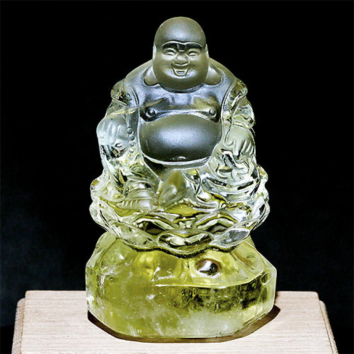 楽天市場】〔D433-10〕超透明 シトリン 布袋像 布袋様 布袋尊 彫刻 