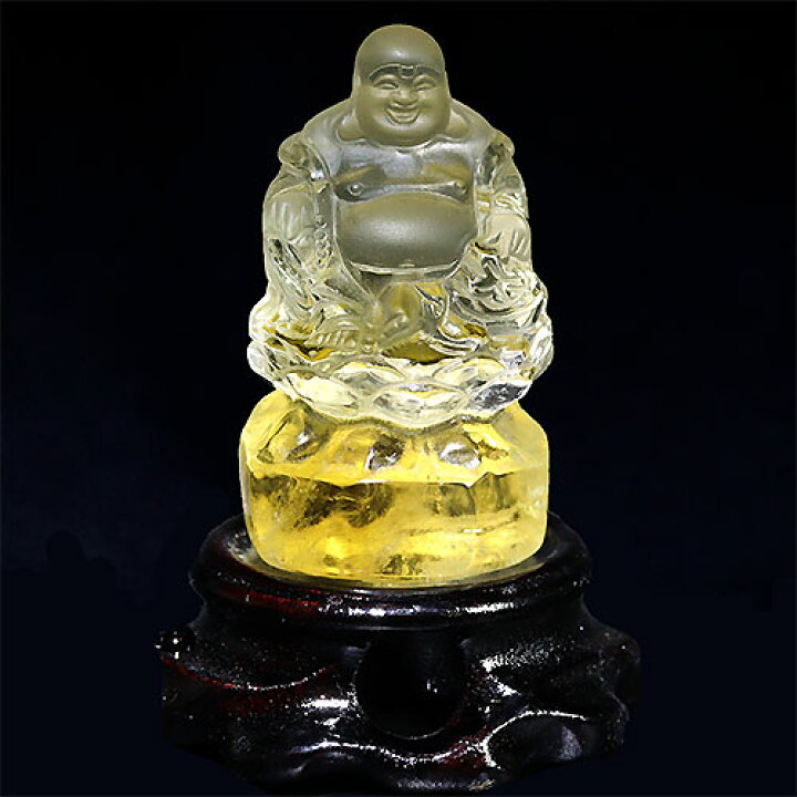 楽天市場】〔D433-12〕超透明 シトリン 布袋像 布袋様 布袋尊 彫刻 