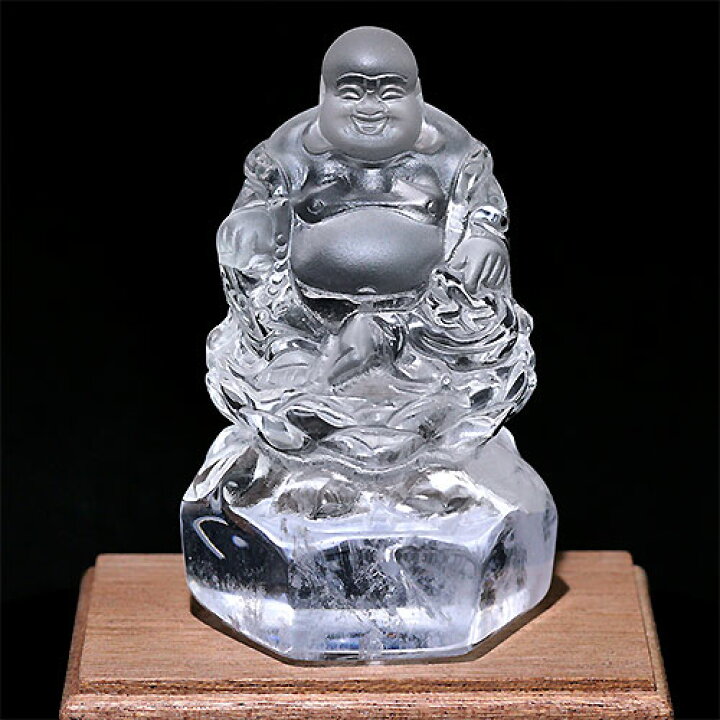 楽天市場】〔D433-5〕超透明 天然水晶布袋像 布袋様 布袋尊 彫刻 置物 