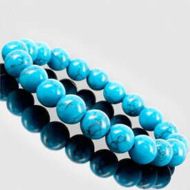 【勇気と希望の石】ターコイズ ブルー ブレスレット4mm　〔 天然石 パワーストーン アクセサリー 〕
