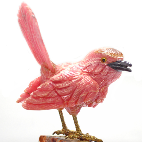 楽天市場】極上品 インカローズ（ロードクロサイト) 鳥 彫刻
