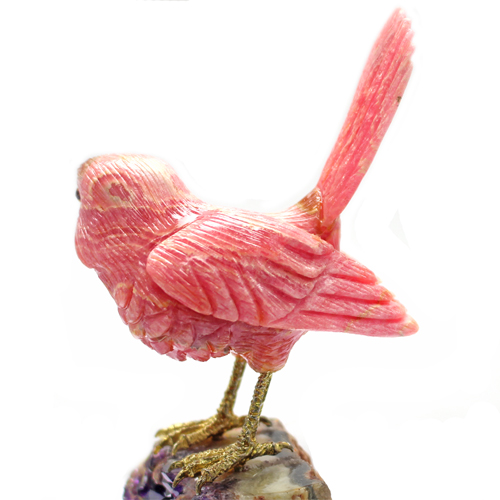 楽天市場】極上品 インカローズ（ロードクロサイト) 鳥 彫刻