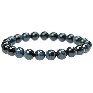 〔K1703-14m〕14mmお買い得 天然ブルータイガーアイ ブレスレット Bluetiger's eye 青虎目石