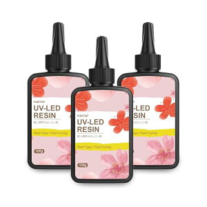 UVレジン 300g UV-LED対応 レジン大容量 透明度が高く 硬化が速いレジン液 ハードタイプ DIY用 UVレジン液 イヤリング ネックレス 手作りアクセサリー