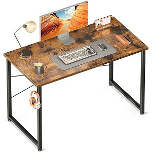 デスク 机 pcデスク 幅100cm ゲーミングデスク パソコンデスク シンプルデスク ?子 computer desk 学習机 コンパクト ワークデスク ??? フック付き 在宅ワーク おしゃれ 組立簡単 ビンテージ