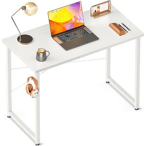 デスク 机 pcデスク 幅80cm ゲーミングデスク パソコンデスク シンプルデスク ?子 小さい computer desk 学習机 コンパクト ??? フック付き 在宅ワーク おしゃれ 組立簡単 白い