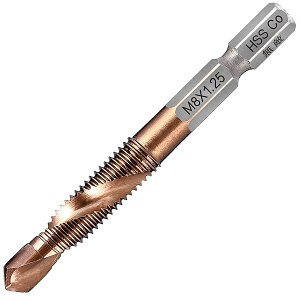 �^�b�v�h���� 6.35mm�Z�p�� �ʎ��^�b�v �˂��؂� ������ HSS-Co M35 �����d�x �R�o���g�R�[�e�B���O �X�e�����X�p �S�H�p(M8X1.25)