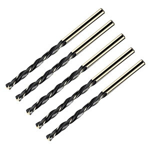 5pcs HSS 21/64"インチ (8.5mm) メートル法の金コバルトチタン高速鋼ツイストドリルビット,鋳鉄,ステンレス鋼,銅,木材,プラスチック,その他の材料製品に適しています